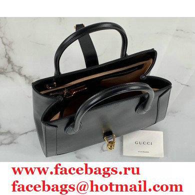 Gucci Jackie 1961 Medium Tote Bag 649016 Leather Black 2021 - Click Image to Close