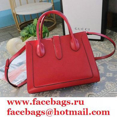 Gucci Jackie 1961 Medium Tote Bag 649016 Leather Red 2021 - Click Image to Close
