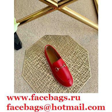 Gucci Leather Horsebit Espadrilles Red 2021 - Click Image to Close