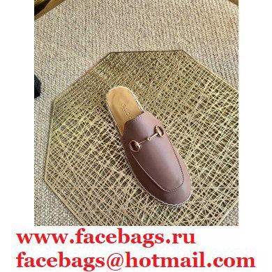Gucci Leather Horsebit Espadrilles Slippers Dusty Pink 2021 - Click Image to Close