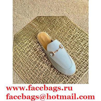 Gucci Leather Horsebit Espadrilles Slippers White 2021 - Click Image to Close
