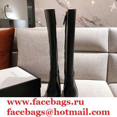 Gucci Leather Knee-high Boot with Horsebit 643889 Black 2021 - Click Image to Close