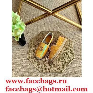 Gucci Sequins GG Matelasse Espadrilles Yellow 2021 - Click Image to Close