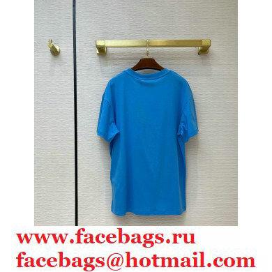 GuccixDoraemo cotton T-shirt blue 2020