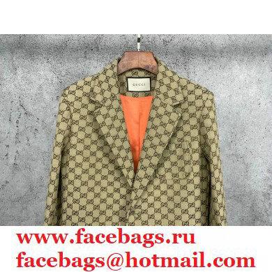 GuccixNorth Face gg printed jacket 2021