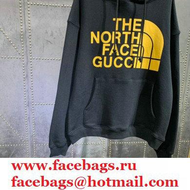 GuccixNorth Face hooded sweatshirt black 2021