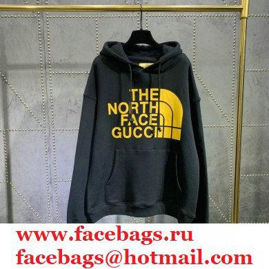 GuccixNorth Face hooded sweatshirt black 2021