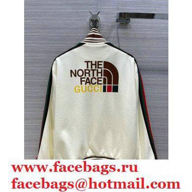 GuccixNorth Face jersey jacket and pants white 2021 - Click Image to Close