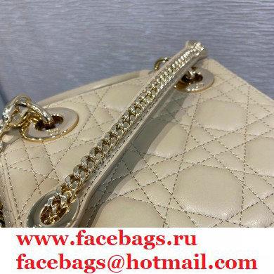 Lady Dior Mini Bag in My ABCDior Cannage Lambskin Beige 2021