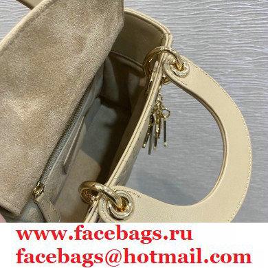 Lady Dior Mini Bag in My ABCDior Cannage Lambskin Beige 2021