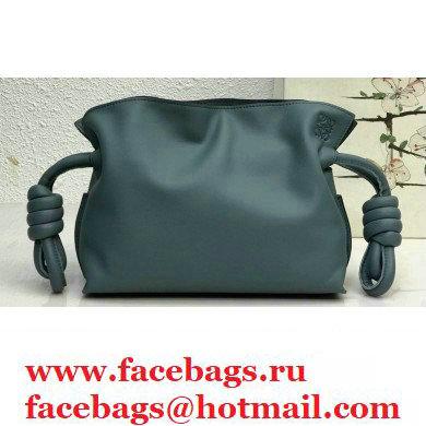 Loewe Mini Flamenco Clutch Bag in Nappa Calfskin Dusty Blue - Click Image to Close