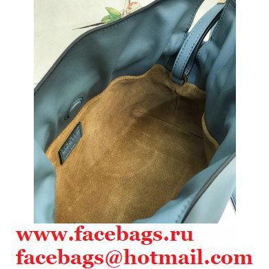 Loewe Mini Flamenco Clutch Bag in Nappa Calfskin Dusty Blue
