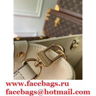 Louis Vuitton Bicolor Onthego PM Bag Monogram Empreinte Leather M45654 Cream/Bois de Rose Pink 2021 - Click Image to Close