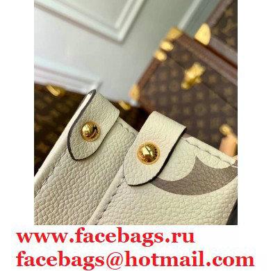Louis Vuitton Bicolor Onthego PM Bag Monogram Empreinte Leather M45654 Cream/Bois de Rose Pink 2021