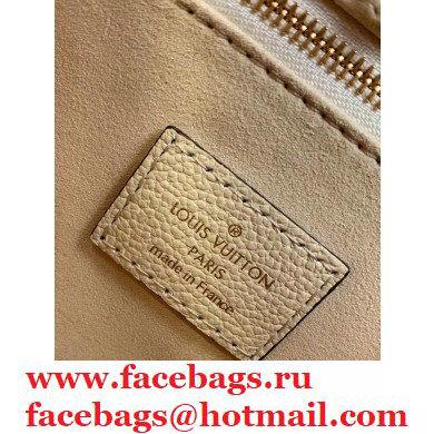 Louis Vuitton Bicolor Onthego PM Bag Monogram Empreinte Leather M45654 Cream/Bois de Rose Pink 2021 - Click Image to Close