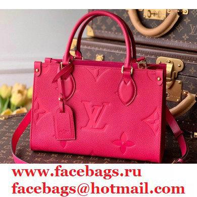 Louis Vuitton Bicolor Onthego PM Bag Monogram Empreinte Leather M45660 Freesia Pink 2021 - Click Image to Close