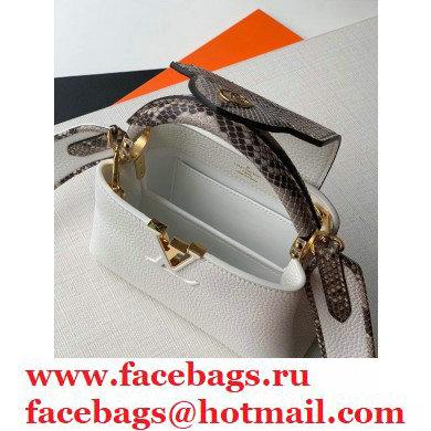 Louis Vuitton Capucines Mini Bag Python Handle and Flap White - Click Image to Close