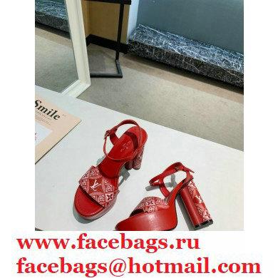 Louis Vuitton Heel 11.5cm Platform 4cm Since 1854 Podium Sandals Red 2021 - Click Image to Close