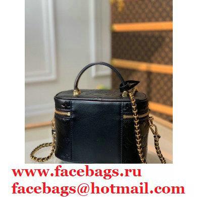 Louis Vuitton Lambskin Embossed Leather Monogram Nice Vanity PM Bag M57118 Black 2021 - Click Image to Close