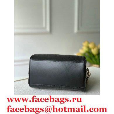 Louis Vuitton Lambskin Embossed Leather Speedy BB Bag M57111 Black 2021 - Click Image to Close