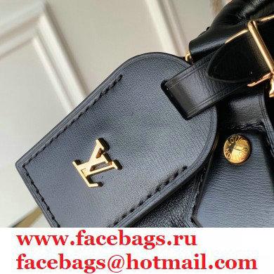 Louis Vuitton Lambskin Embossed Leather Speedy BB Bag M57111 Black 2021 - Click Image to Close