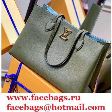 Louis Vuitton Lockme Shopper Tote Bag M57508 Khaki Green 2021