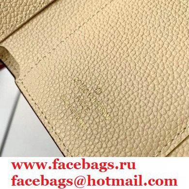 Louis Vuitton Monogram Empreinte Leather Victorine Wallet M80086 Cream/Bois de Rose Pink 2021