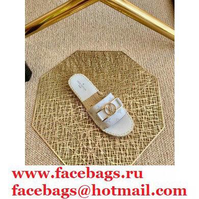 Louis Vuitton Monogram LV Dauphine Espadrilles Slipper Sandals White 2021 - Click Image to Close