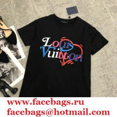 Louis Vuitton Monogram with heart printed T-shirt black 2021 - Click Image to Close