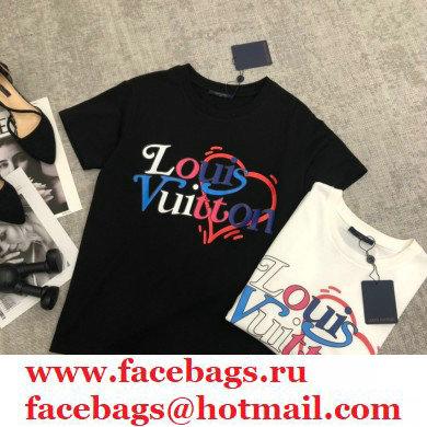 Louis Vuitton Monogram with heart printed T-shirt black 2021 - Click Image to Close