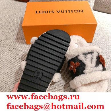 Louis Vuitton Paseo Flat Comfort Mules Shearling White 2021 - Click Image to Close