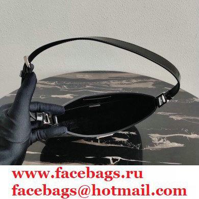 Prada Cleo Brushed Leather Shoulder Bag 1BC156 Black 2021 - Click Image to Close