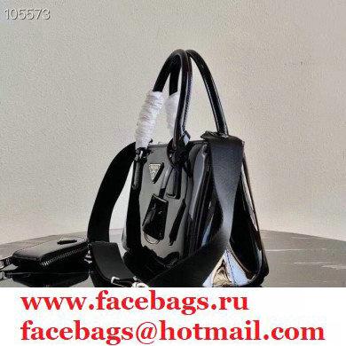 Prada Galleria Brushed Leather Mini Bag 1BA896 Black 2021