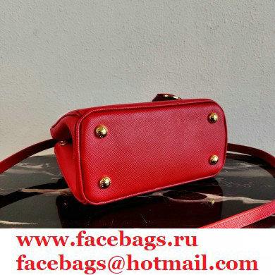 Prada Galleria Saffiano Leather Micro-bag 1BA906 Red 2021