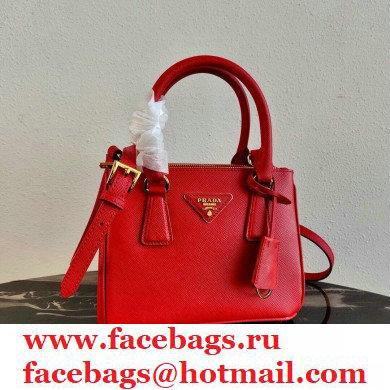 Prada Galleria Saffiano Leather Micro-bag 1BA906 Red 2021
