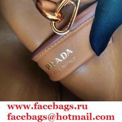 Prada Small Leather HandBag 1BC145 Brown 2021