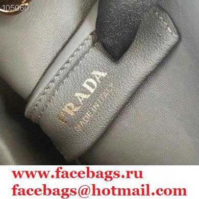 Prada Small Leather HandBag 1BC145 Gray 2021