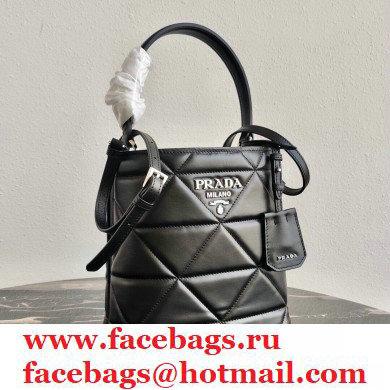 Prada Spectrum Leather Top Handle Bag 1BA319 Black 2021