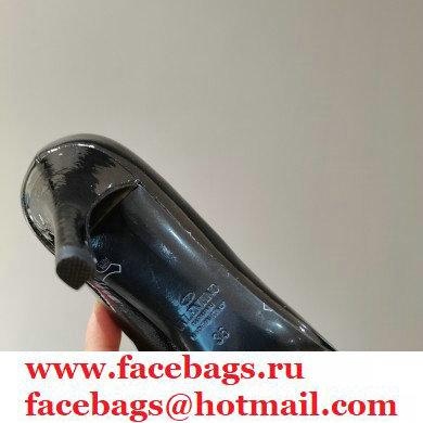 Valentino Heel 8cm Rockstud Slingback Pumps with Removable Strap Patent Black 2021