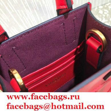 Valentino Mini VLogo Walk Calfskin Tote Bag Red 2021 - Click Image to Close