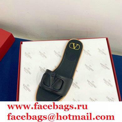 Valentino VLogo Signature Slide Sandals Black 2021