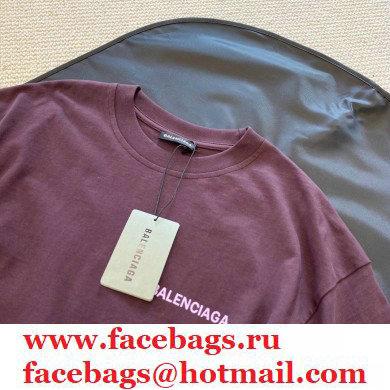 balenciaga logo printed T-shirt purple 2021