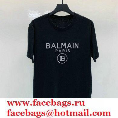 balmain logo printed T-shirt black 2021