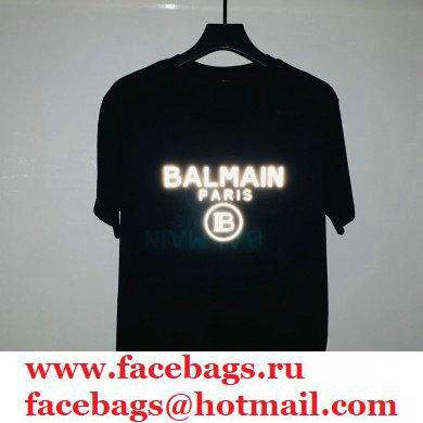 balmain logo printed T-shirt black 2021