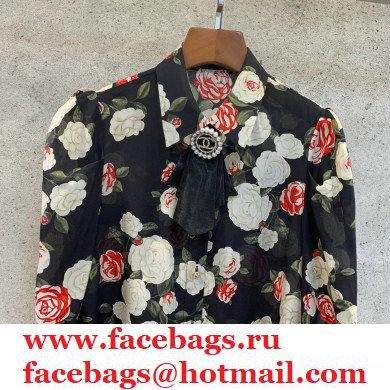 chanel camellia flowers printed shirt 2021 - Click Image to Close