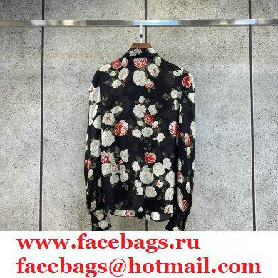 chanel camellia flowers printed shirt 2021