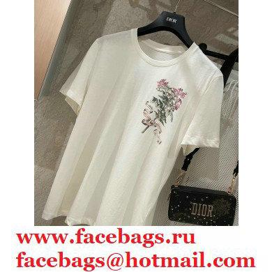 dior flowers printed T-shirt white 02