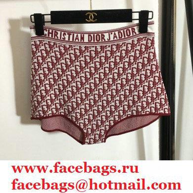 dior oblique underwear set burgundy 2021