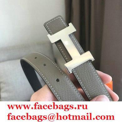hermes mini constance 24mm reversible belt black/gray