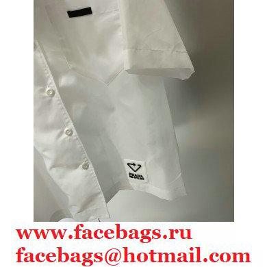 prada Re-Nylon Gabardine short-sleeved shirt white 2020